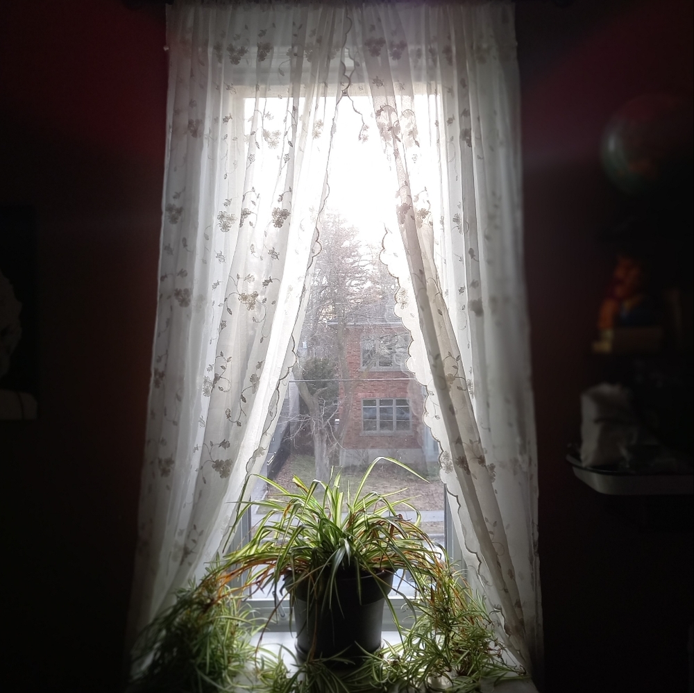 Sheer curtains styling Vintage